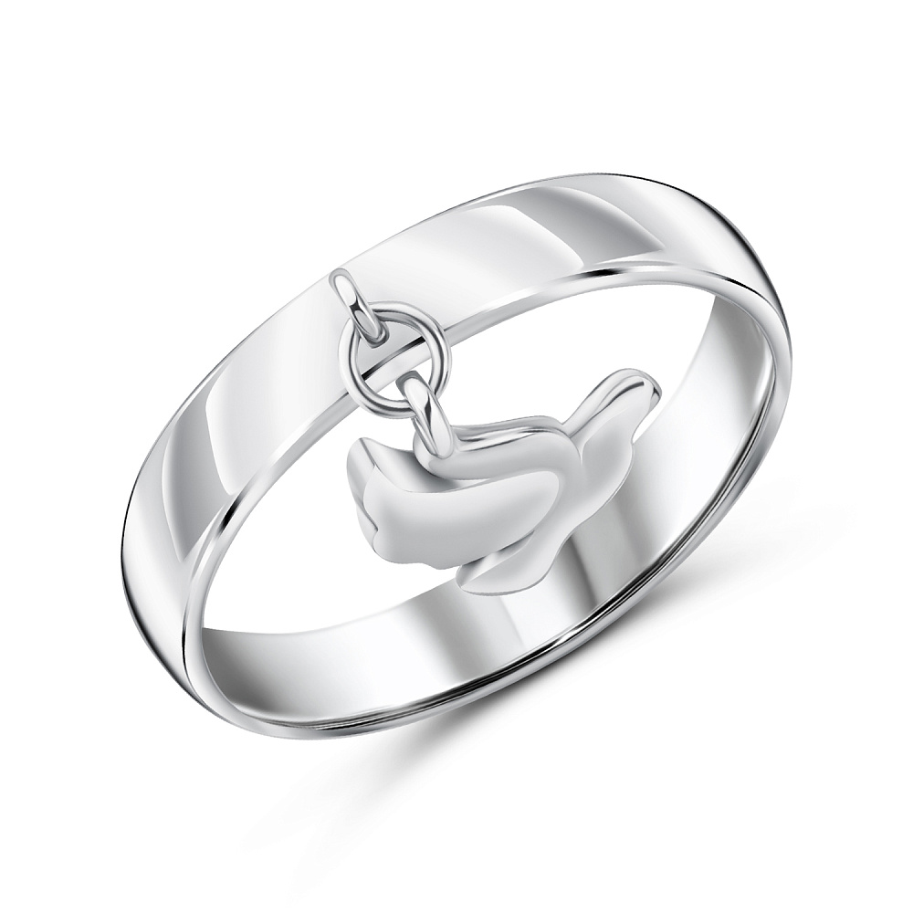 Кольцо Вырица "Голубь" (широкое)