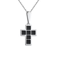 Крест Вырица "Символ Веры" с черной эмалью