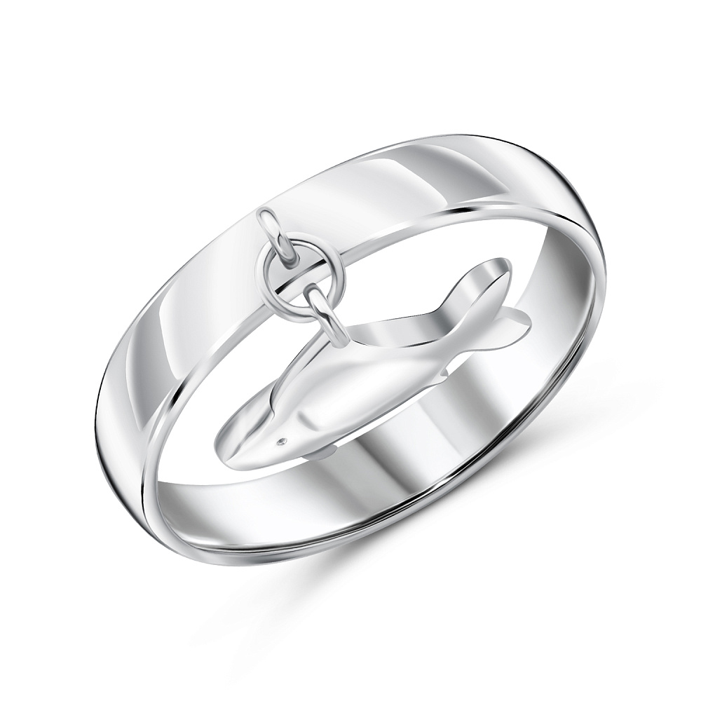 Кольцо Вырица "Рыбка" (широкое)