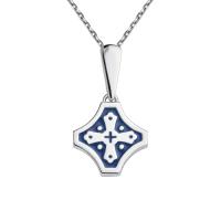 Подвес-крест  Вырица "Символ Веры" с синей эмалью