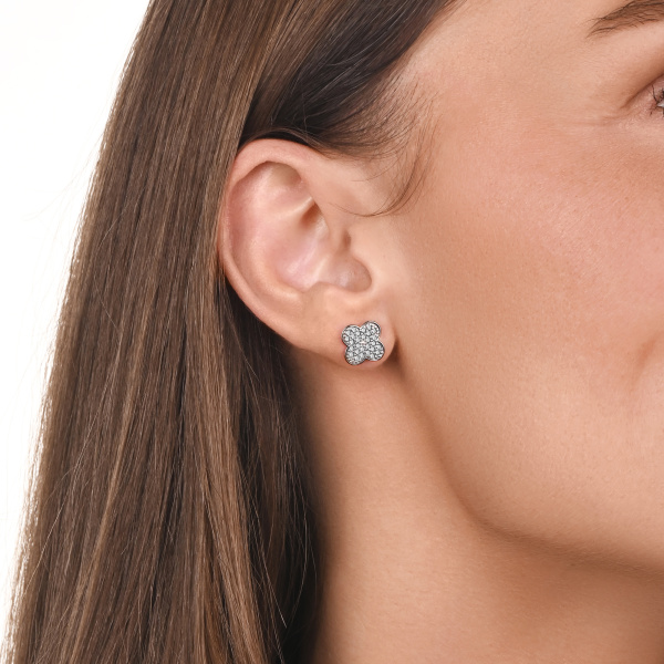 Серьги-пуссеты Вырица с фианитами