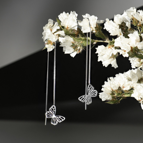 Серьги-продевки Вырица "Бабочки"