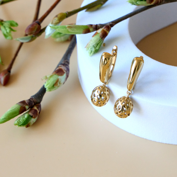 Серьги Вырица "Пасхальное яйцо"