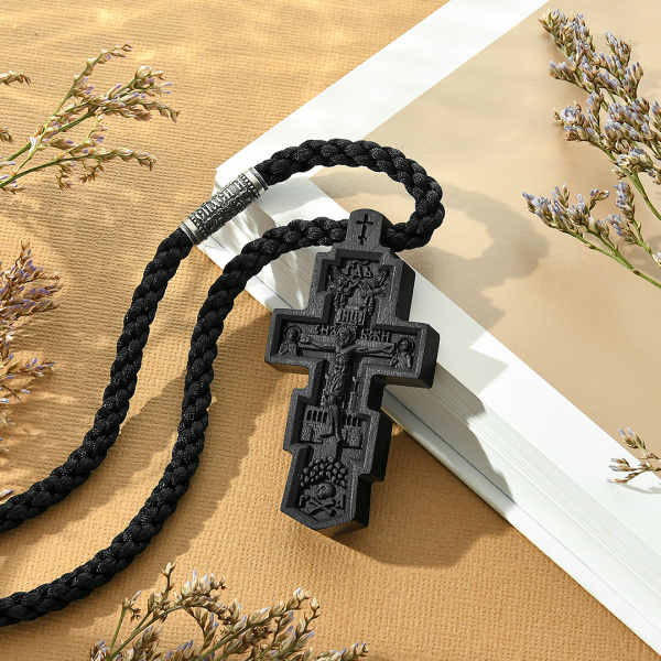 Крест деревянный Вырица на шнурке