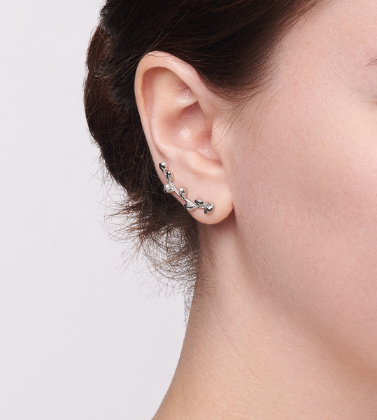 Серьги Вырица "Верба" с жемчугом 