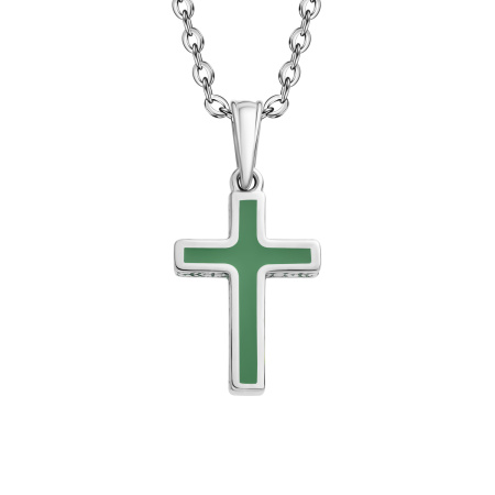 Крест Вырица с зеленой эмалью