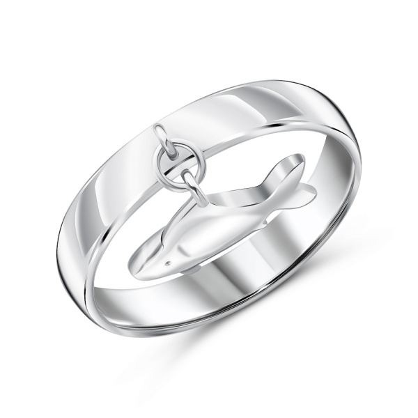 Кольцо Вырица "Рыбка" (тонкое)