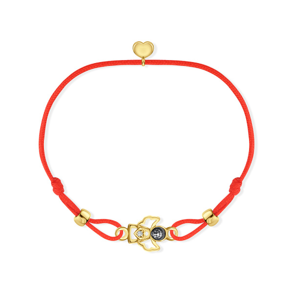 Браслет Вырица "Ангел" с фианитом на красной нити