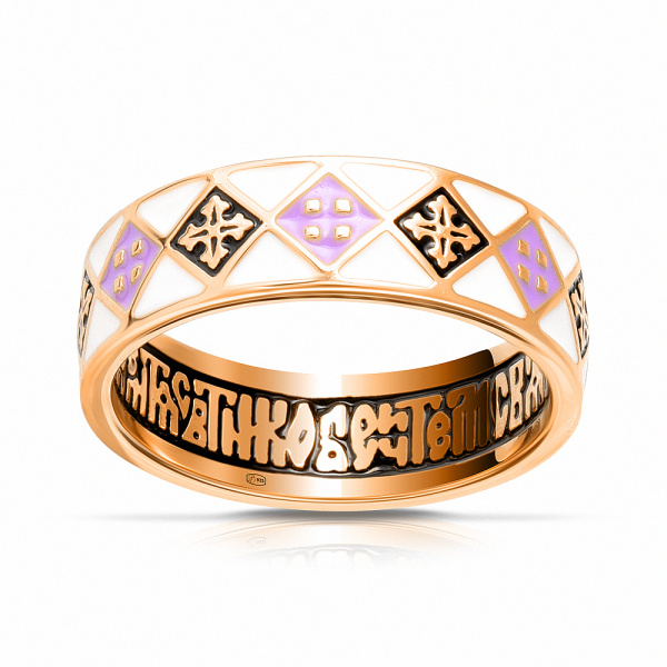 Кольцо Вырица "Святитель Николай" с эмалью