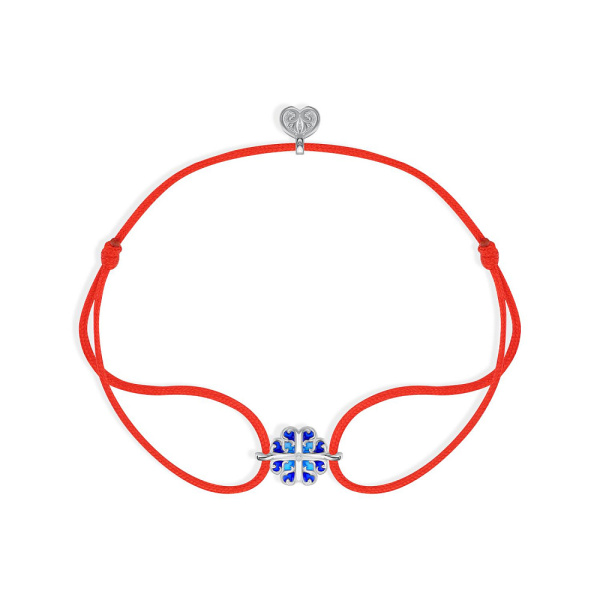 Браслет Вырица "Витражная эмаль" на красной нити