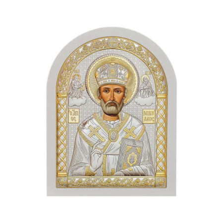 Икона Вырица Николай Чудотворец в деревянной рамке
