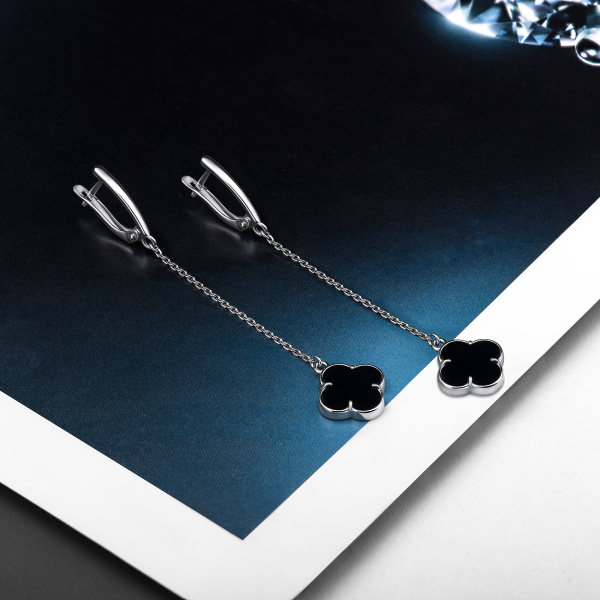 Серьги Вырица с ониксом