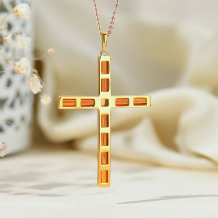 Крест Вырица с янтарем