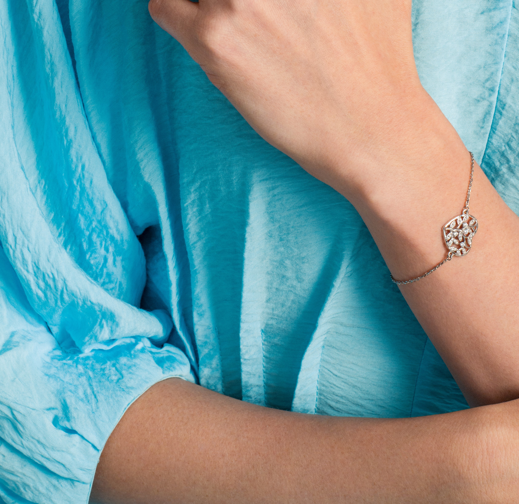 Браслет Вырица "Сердце" с фианитами