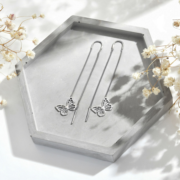 Серьги-продевки Вырица "Бабочки"